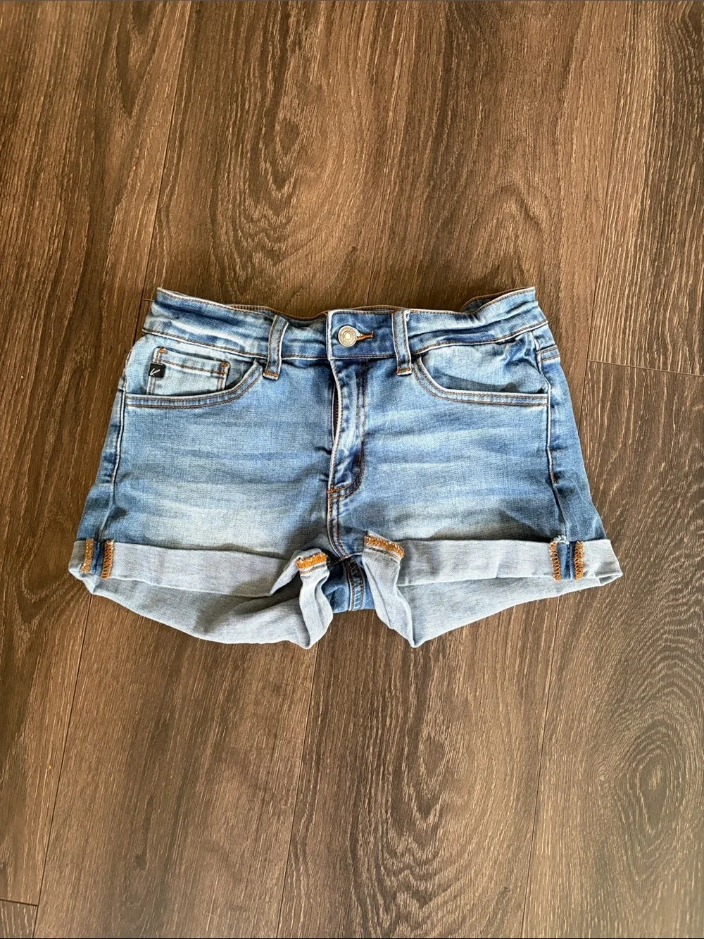 KanCan Light Blue Cuffed Denim Shorts